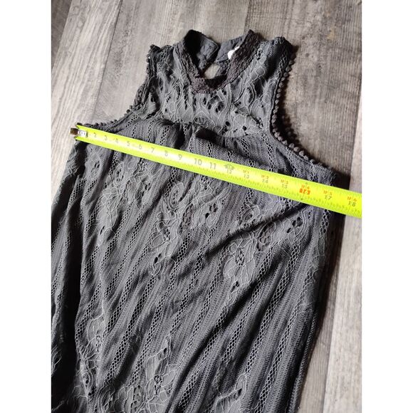 Maurices Women's Size Small Gray Lace Midi Dress - Picture 5 of 8